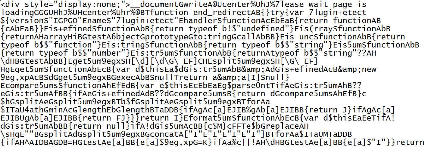 Obfuscated Javascript